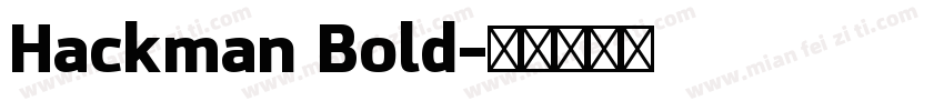 Hackman Bold字体转换